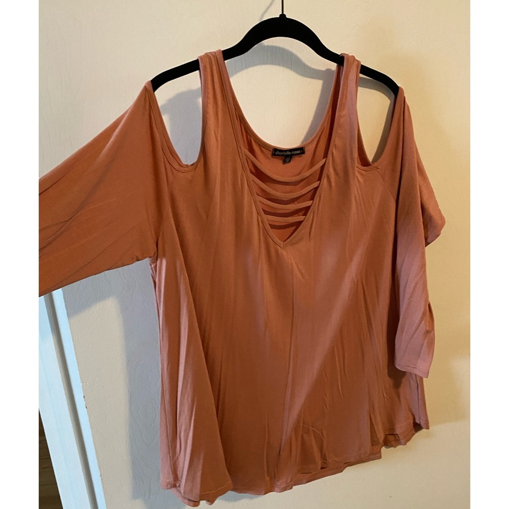 Charlotte Russe open shoulder long sleeve
